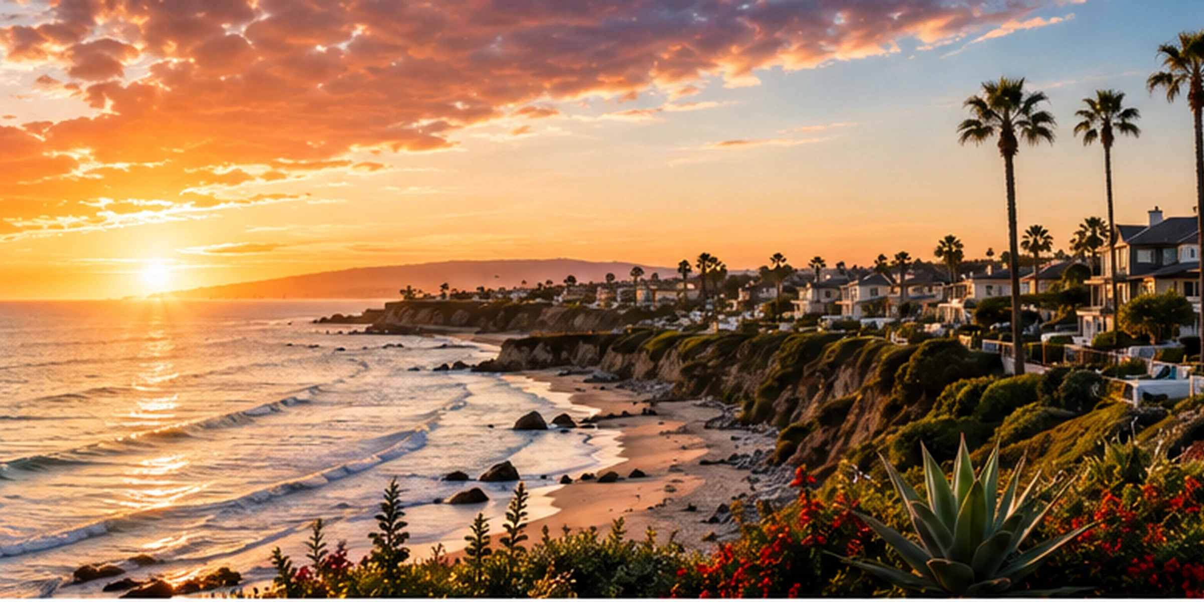 Fictional demonstration real estate agent overlooking the Orange County coast